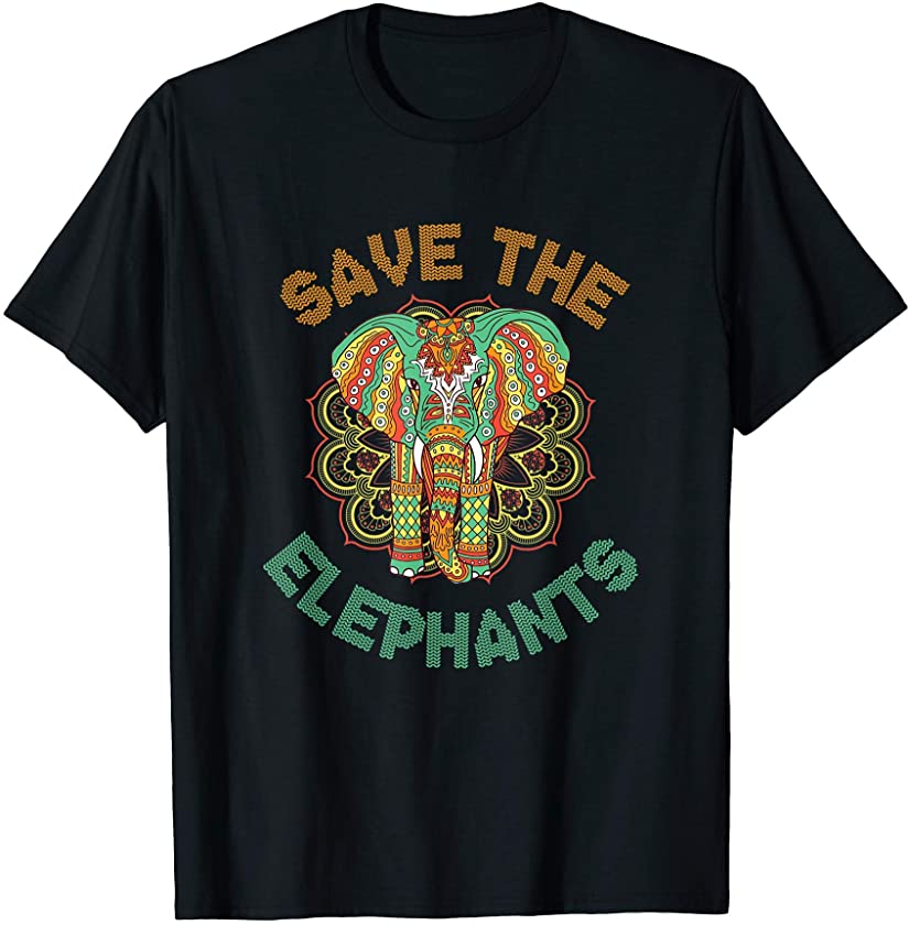 Save The Elephants Clothing Gift Earth Day Climate Change T-Shirt