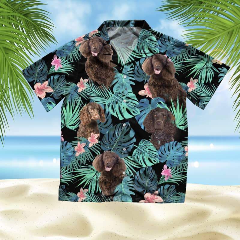 American Water Spaniel Hawaiian Shirt, Dog Summer Leaves Hawaiian Shirt, Unisex Print Aloha Short Sleeve Casual Shirt
