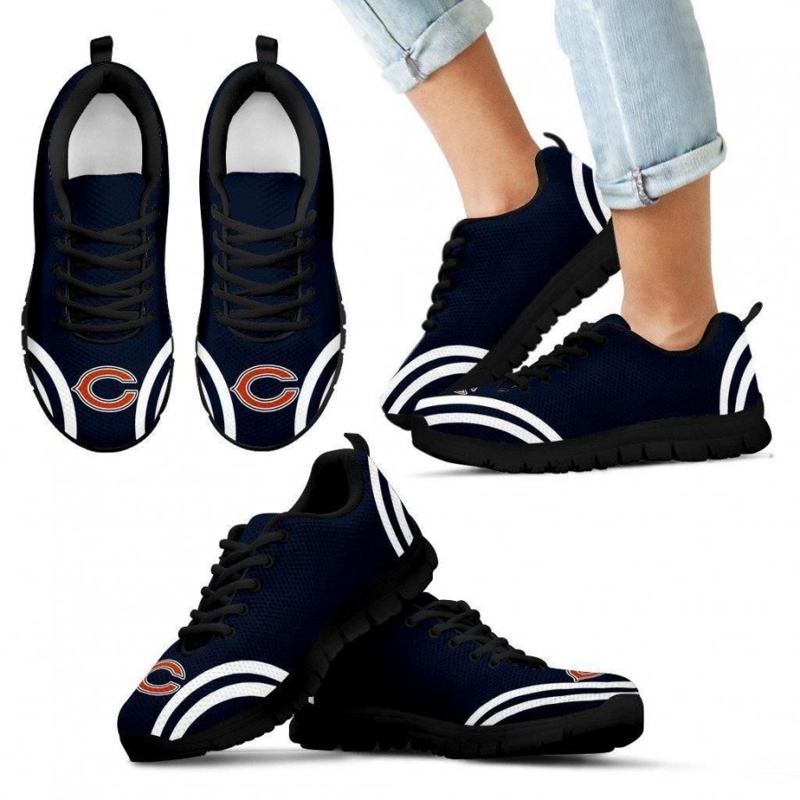 Lovely Curves Stunning Logo Icon Chicago Bears Sneakers #550