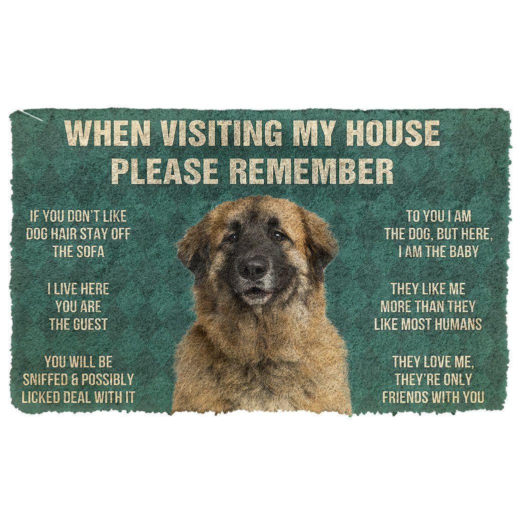 Gearhumans  GearHuman 3D Please Remember Leonberger Dogs House Rules Doormat