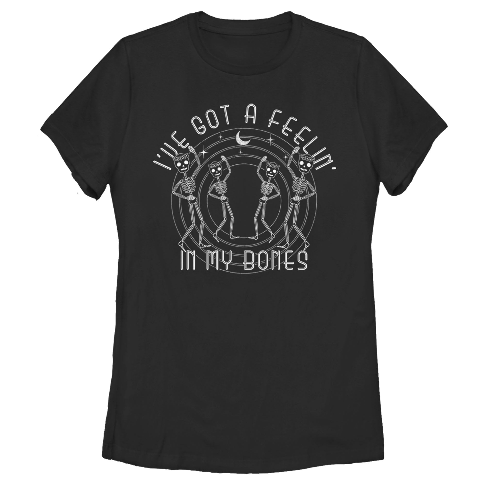 Lost Gods Women’S Halloween I’Ve Got A Feelin’ In My Bones  T-Shirt