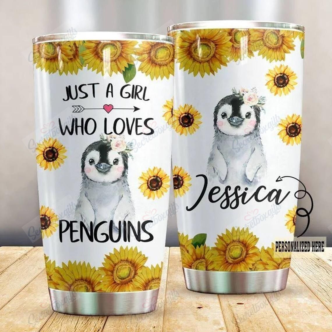 Penguin Personalized Dac061103 Stainless Steel Tumbler Travel Customize Name, Text, Number, Image