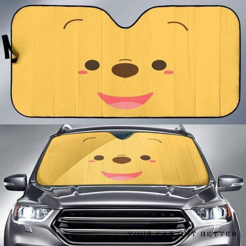 Pooh Face Car Sun Shades b