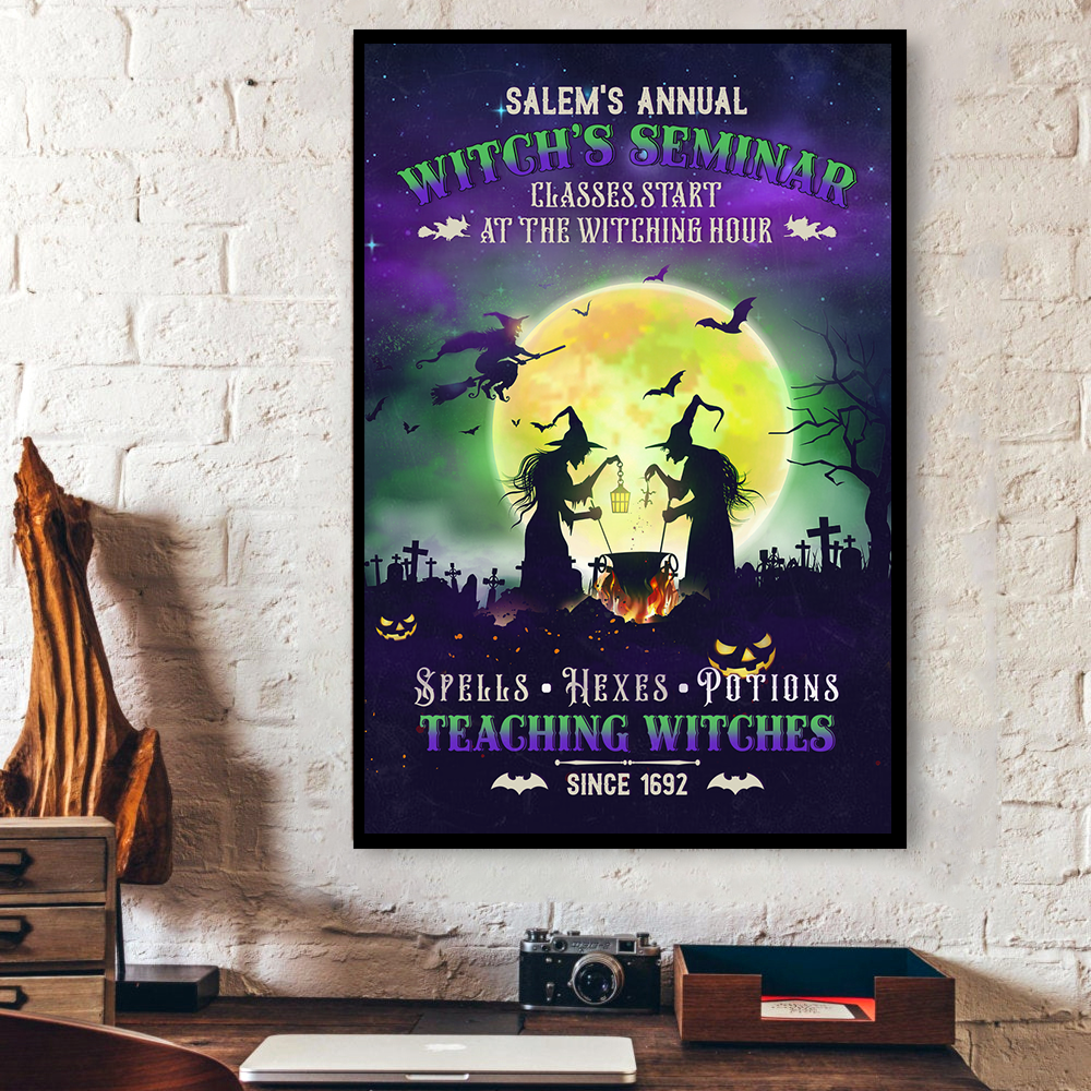 Witch’S Seminar Halloween Premium Poster Print, Home Decoration