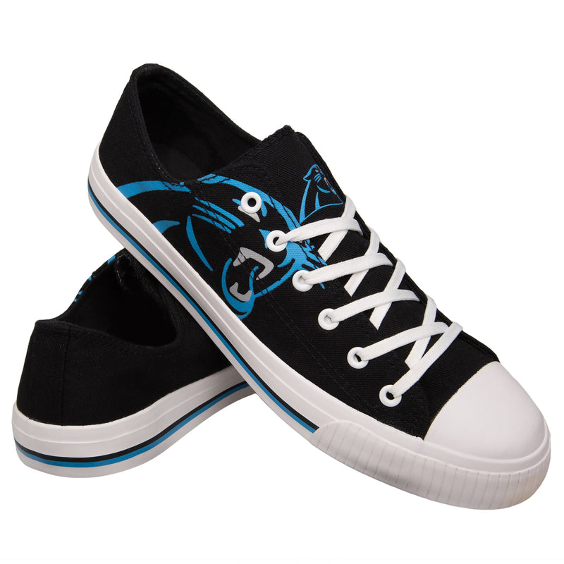 Carolina Panthers NFL Mens Low Top Big Logo Canvas Shoes