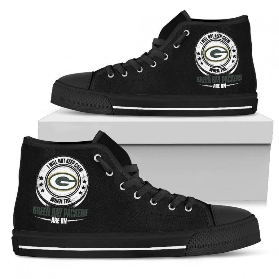 I Will Not Keep Calm Amazing Sporty Green Bay Packers High Top Shoes #647