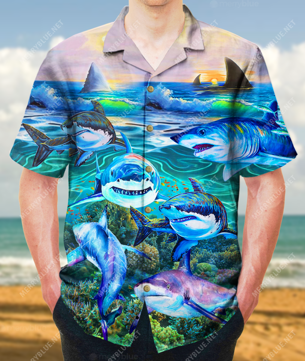 Be Like A Shark Always Moving Foward Unisex Hawaii Shirt Ha30465