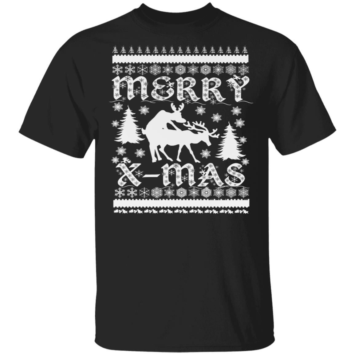 Ugly Christmas X-Mas Frisky Reindeer Humping Ugly Christmas Sweater