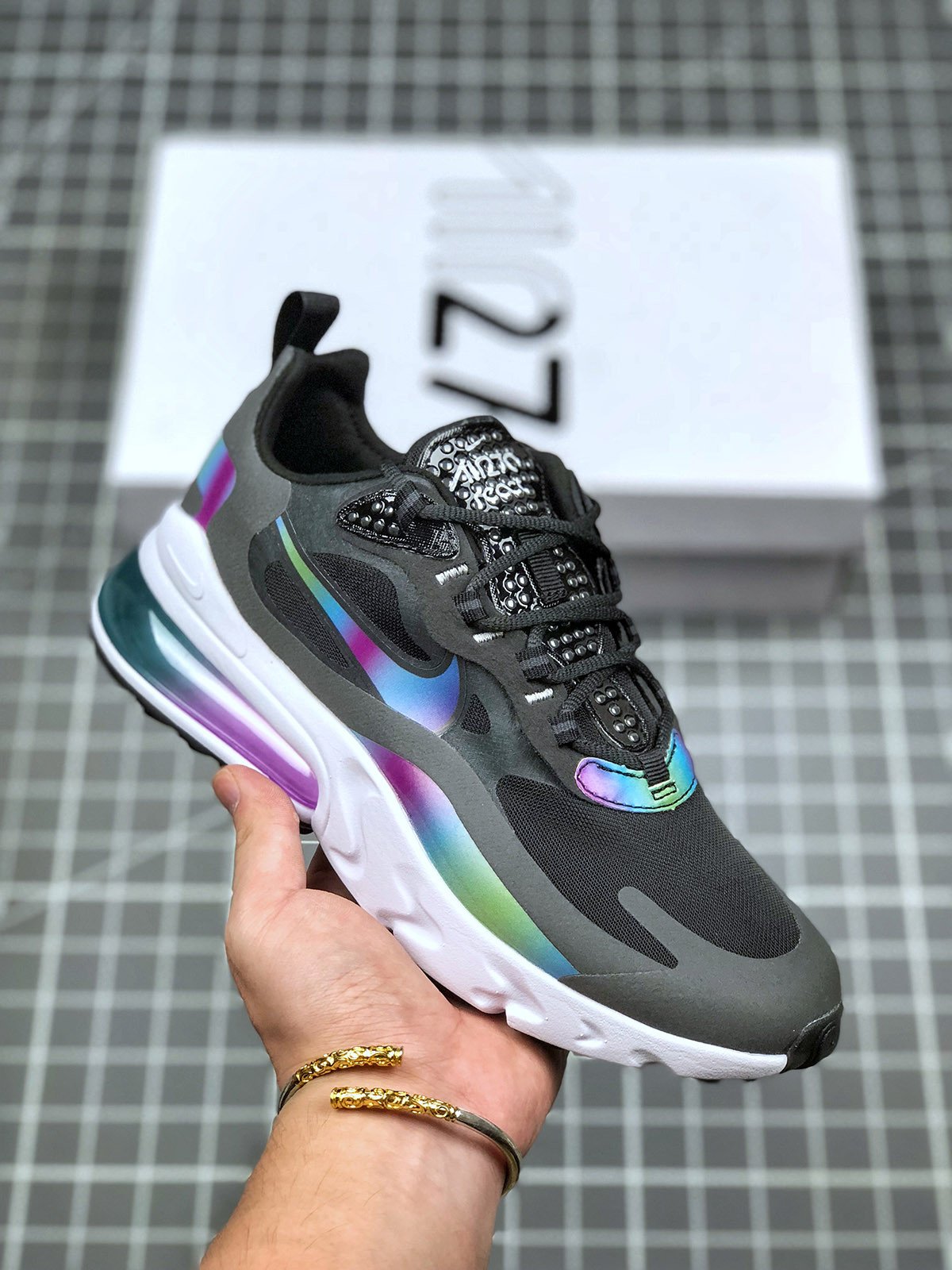 Nike Air Max 270 React Black Multi CT5064-001 5339803