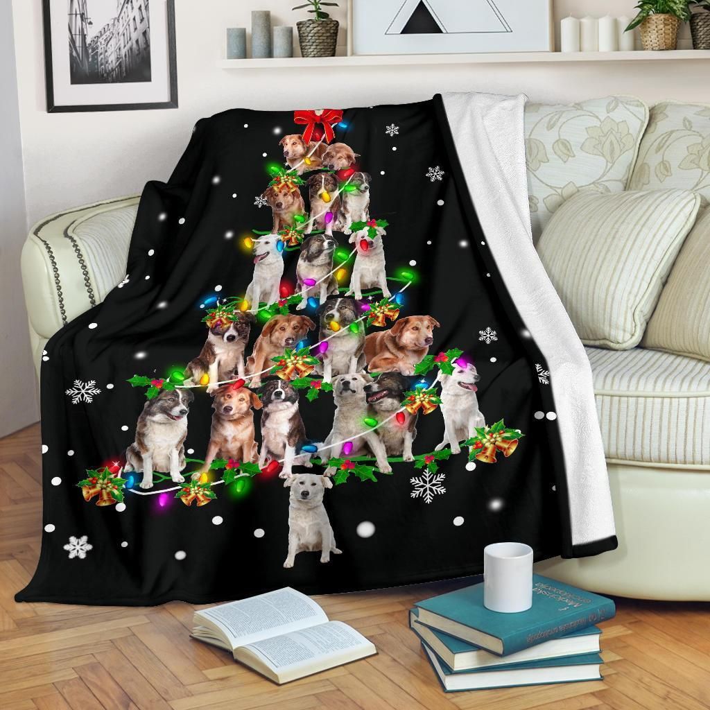 Aidi Christmas Tree Christmas Decoration Design   Fleece Sherpa Blanket