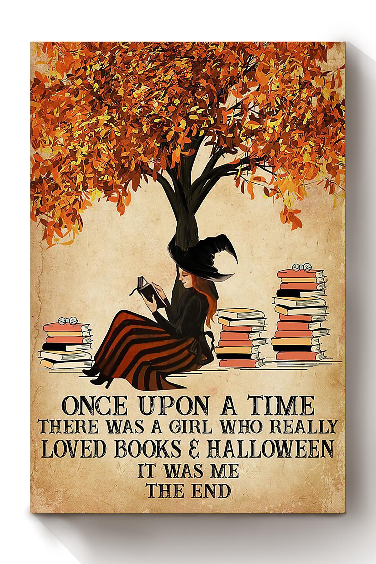 Once Upon A Time Girl Loved Books And Halloween Canvas And Poster, Canvas Prints, My Poster Wall, Canvas Wall Art, Wall Decor Visual Art