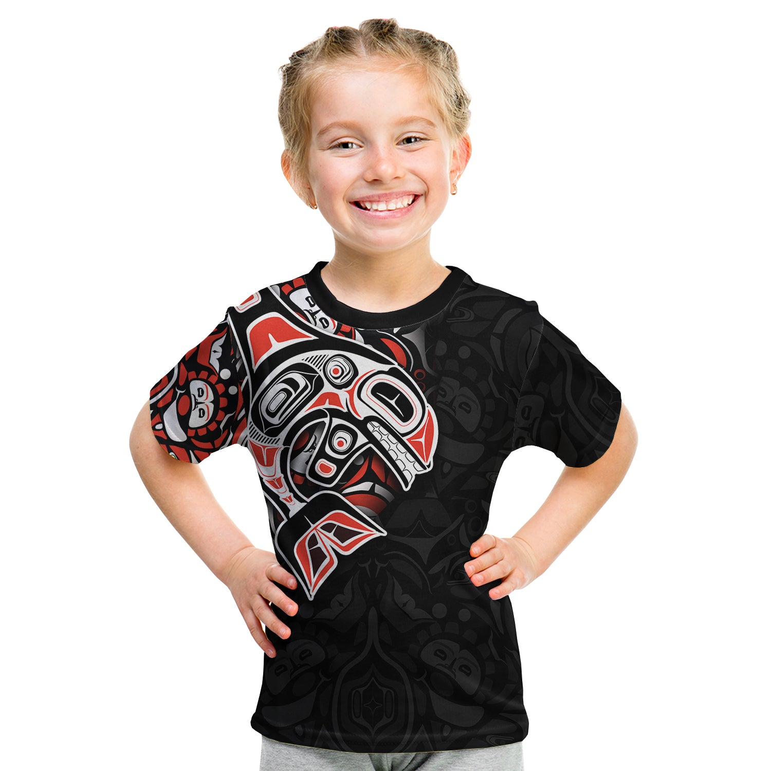 (Custom Personalised)Canada Haida T Shirt Kid Killer Whale Lt6