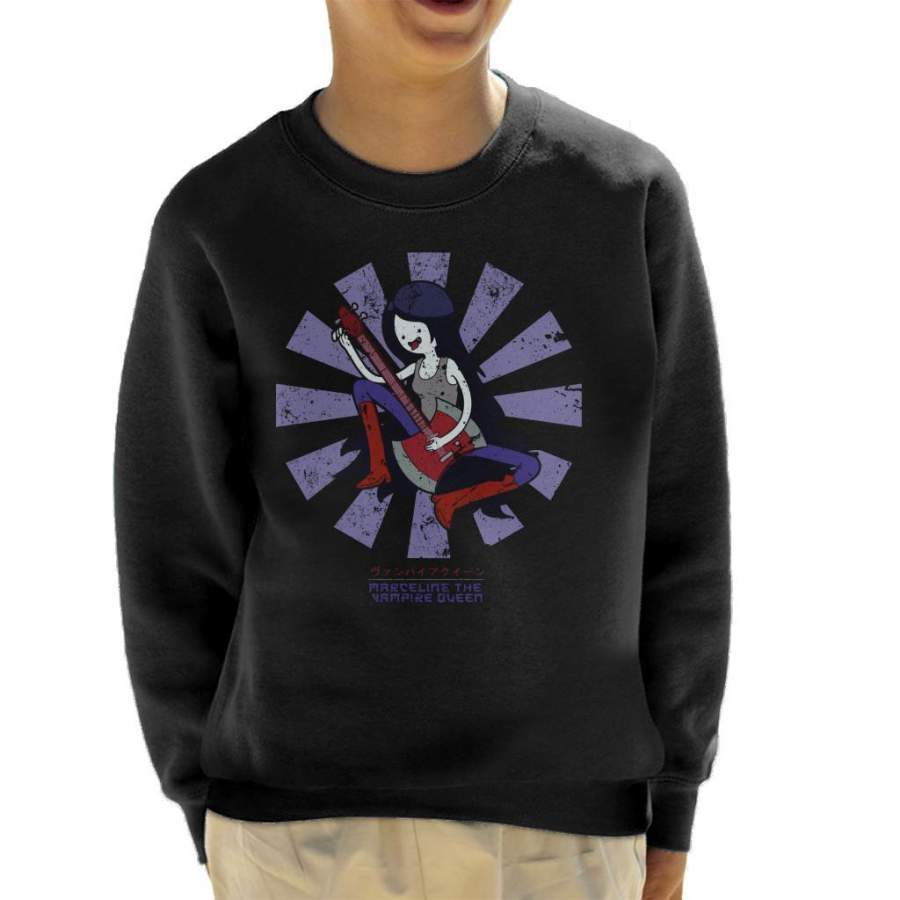 Marceline The Vampire Queen Retro Japanese Kid’s Sweatshirt