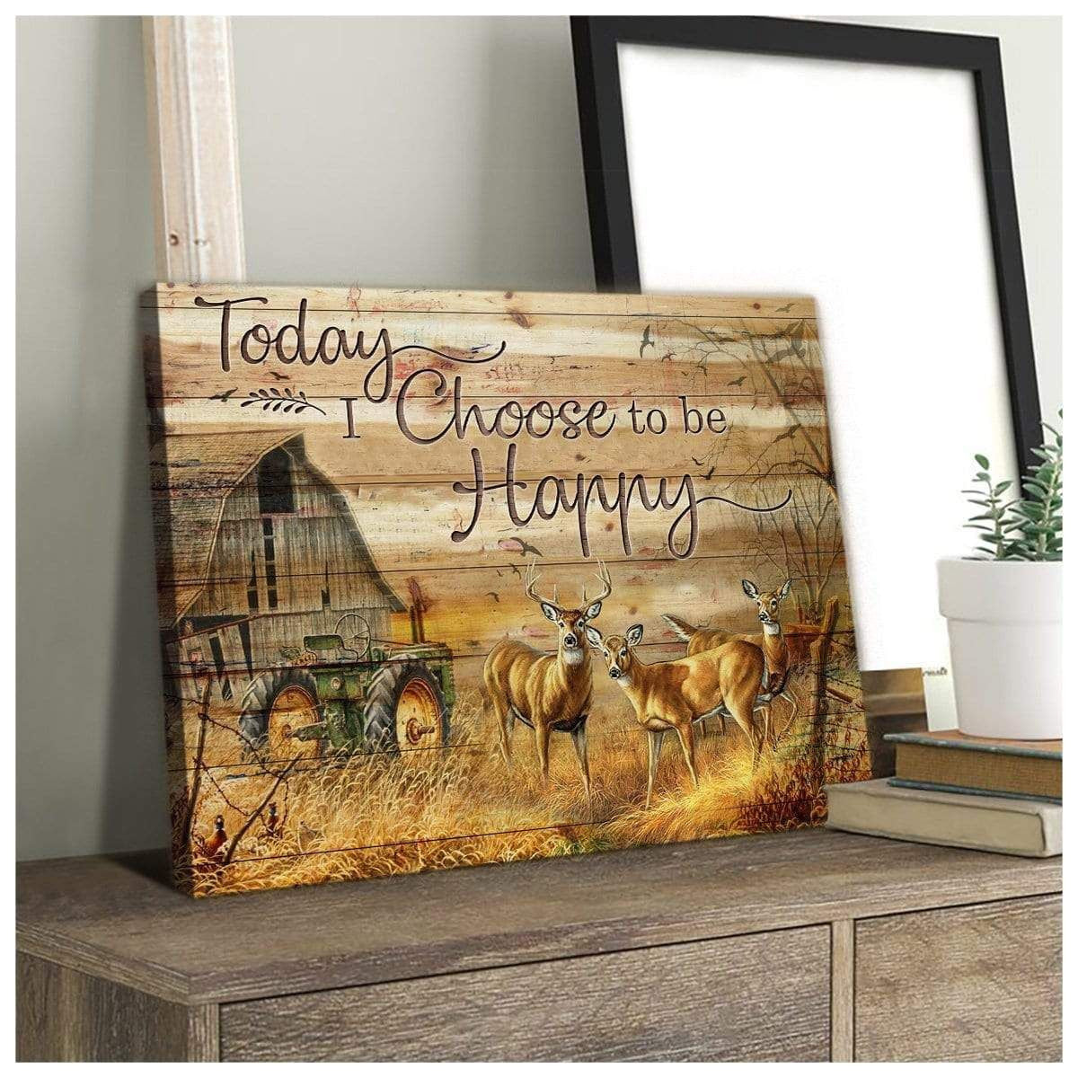 Today I Choose Hunting Wall Art Canvas Gift For Family, Wall Art Decor, Canvas Print, Home Decor