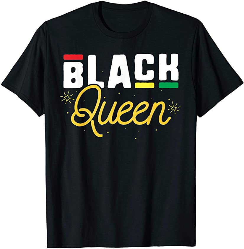 Black Queen T-Shirt Melanin History Month Pride Women Girl T-Shirt