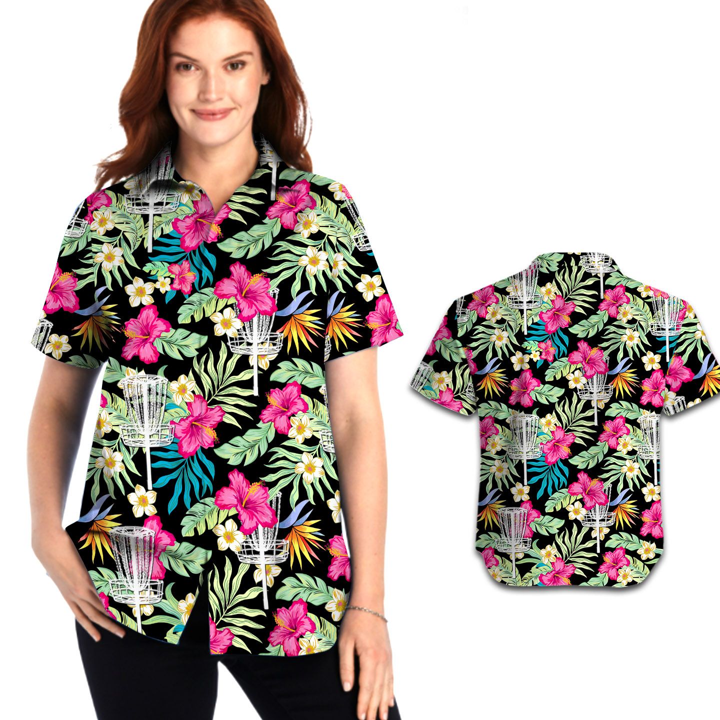 Disc Golf Hibiscus Women Hawaii Shirt For Sport Lovers In Summer Ha1577