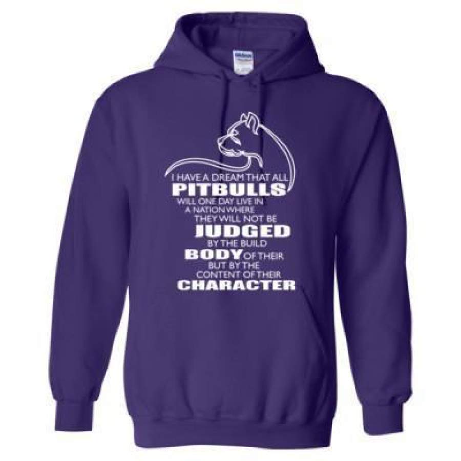 AGR I Have Dream That All Pitbulls Will 1 Day Live In A Nation – Heavy Blend™ Hooded Sweatshirt