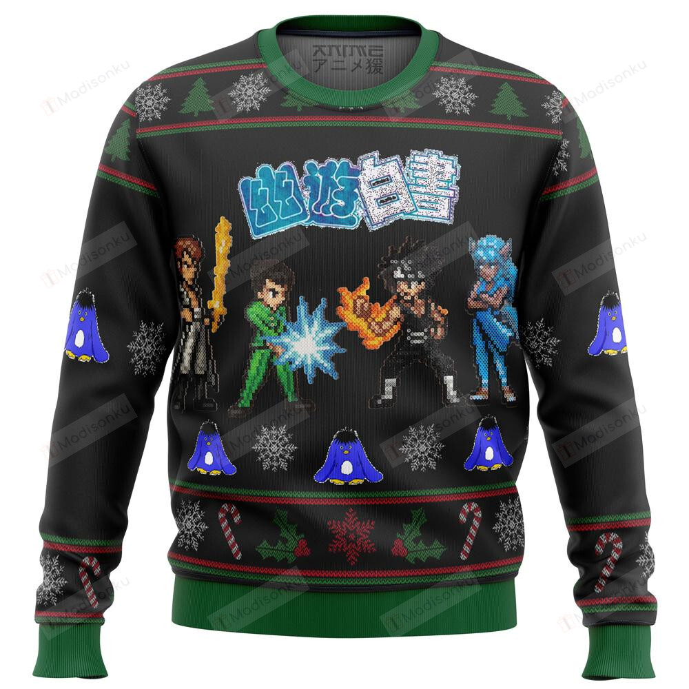 Yu Yu Hakusho Ghost Fighter Sprites For Unisex Ugly Christmas Sweater 2023, All Over Print Sweatshirt