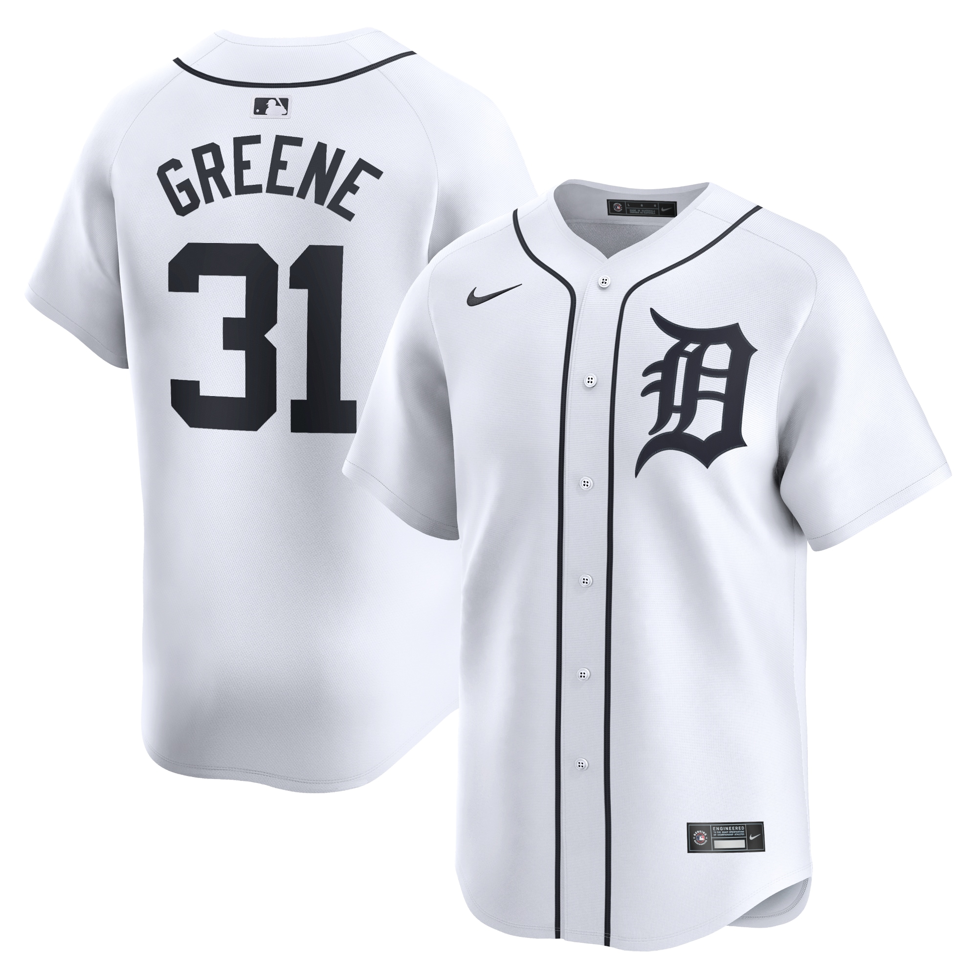 Riley Greene Detroit Tigers Home Limited Player Jersey – White