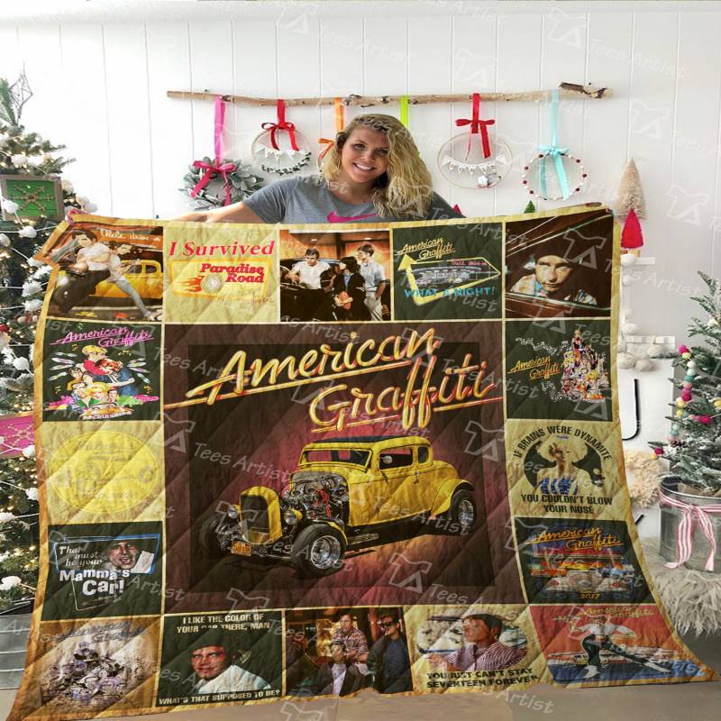 American Graffiti Quilt Blanket 02062