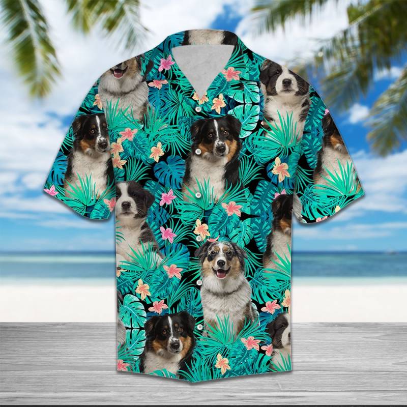 Australian Shepherd Tropical Hawaiian Shirt Ha109533