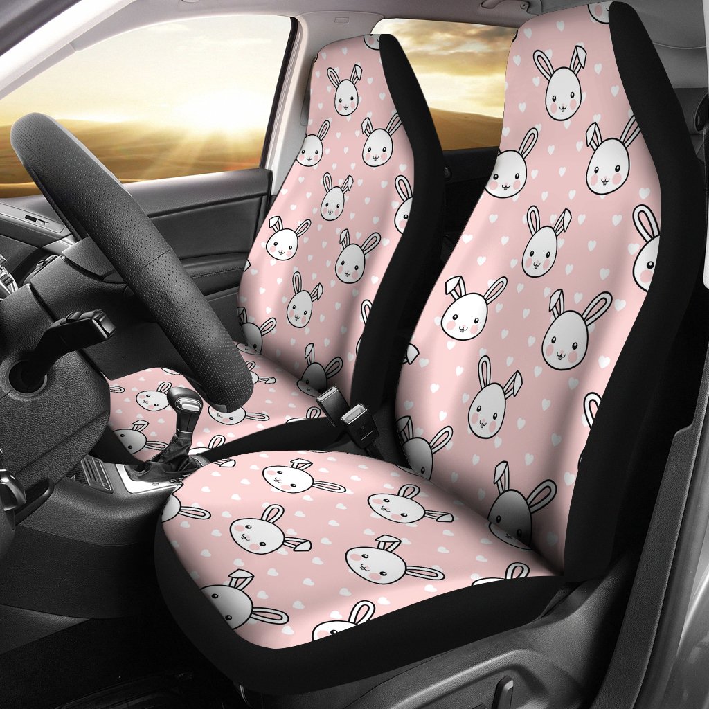 Rabbit Pattern Print Design RB02 Universal Fit Car Seat Covers