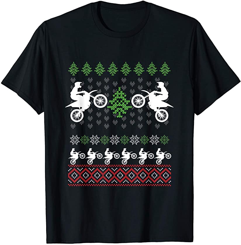 Ugly Christmas Motocross Dirt Bike Motorbike Motorcycle Gift T-Shirt