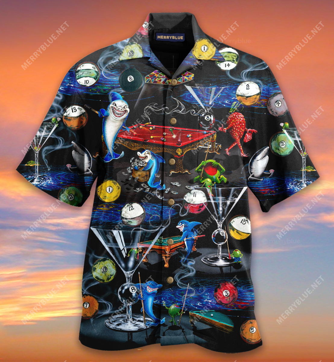 Shark Will Shoot You And Gain The Scores Unisex Hawaiian Shirt