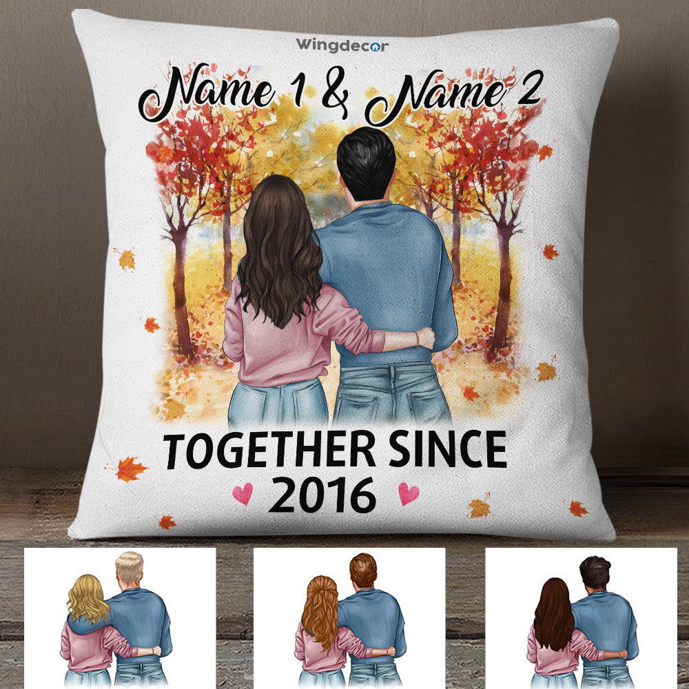 Personalized Couple Fall Together Since Pillow Ag125 87O34 (Insert Included)