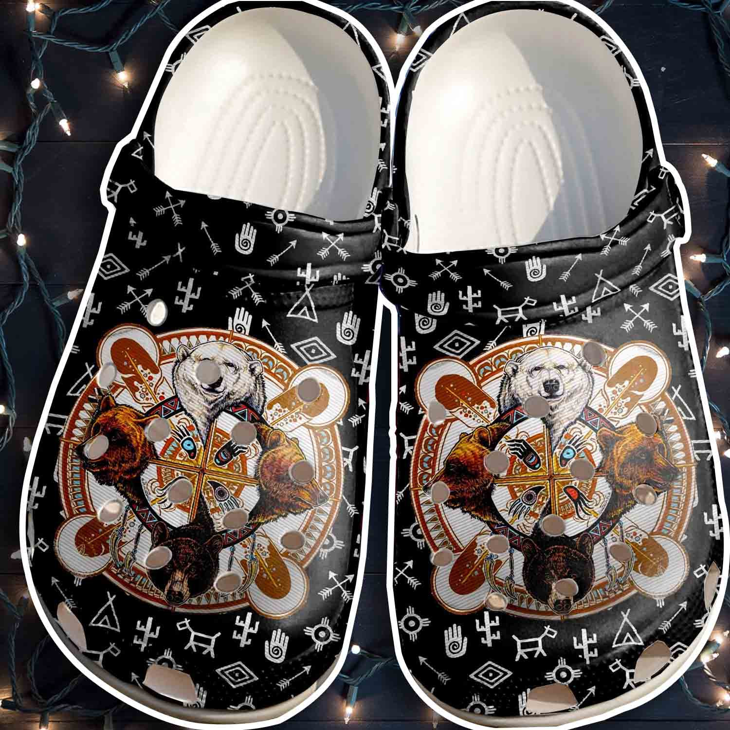 Hippie Bear Crocs Shoes Crocbland Clogs Gifts For Men Women – Bear-Hp