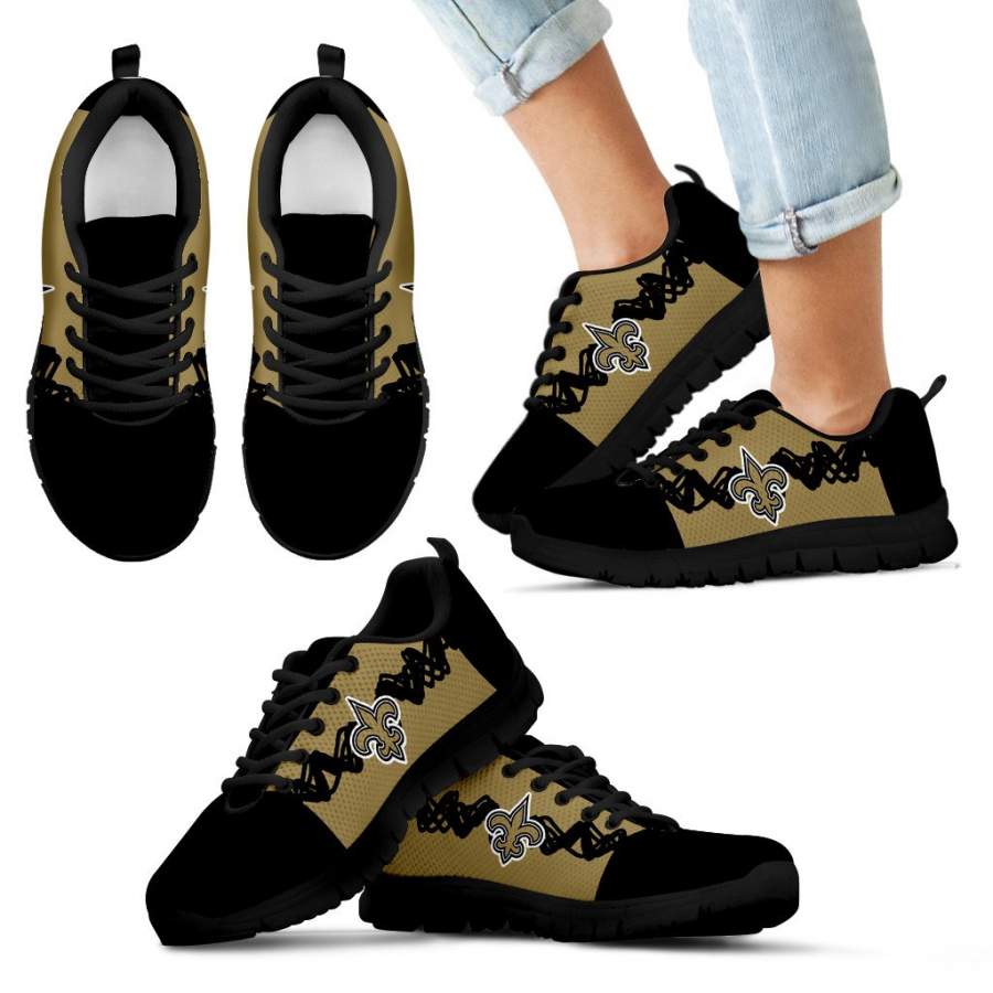 Doodle Line Amazing New Orleans Saints Sneakers V1