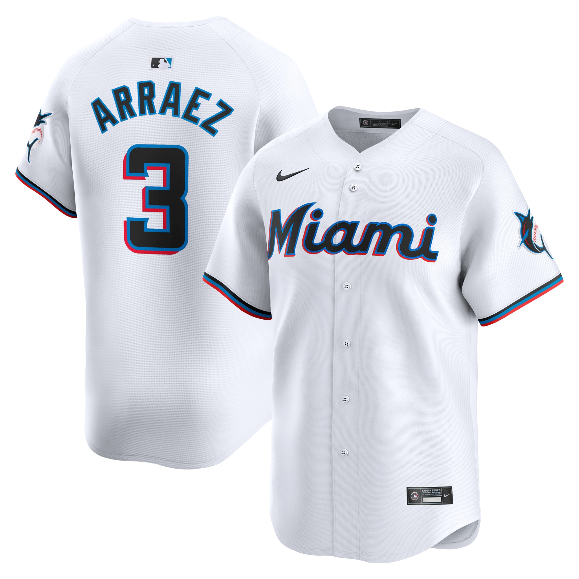 Luis Arraez Miami Marlins Home Limited Player Jersey – White