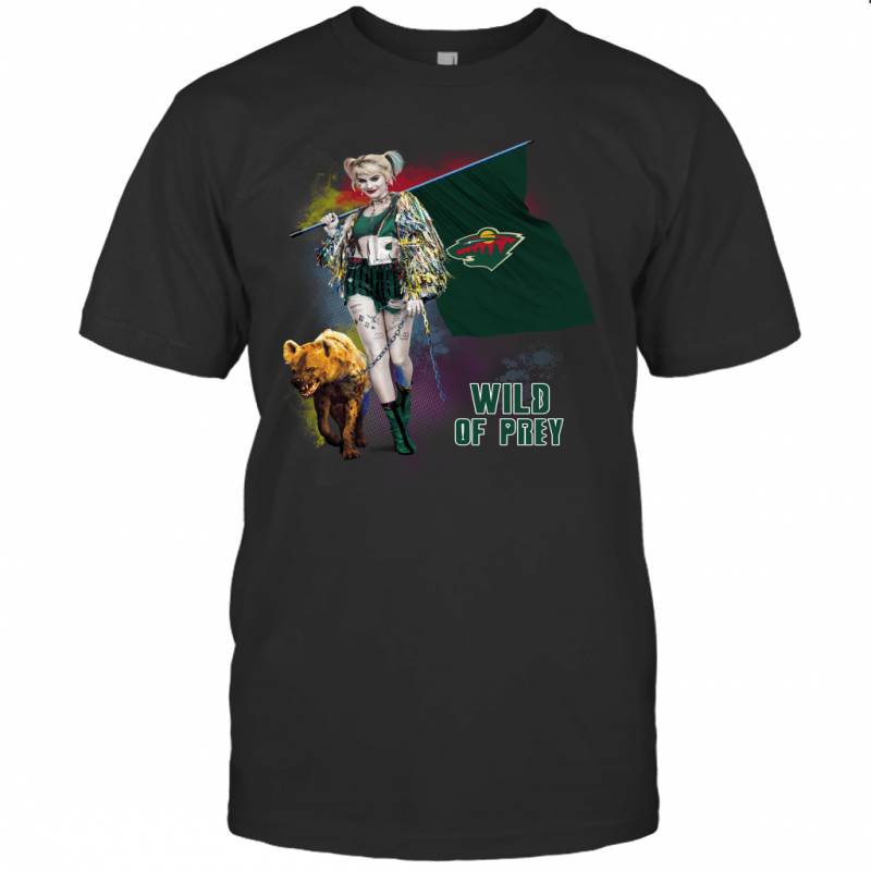 Harley Quinn flag Minnesota Wild Of Prey T-Shirt