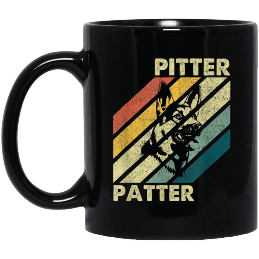 Patter German Shepherd Dog Funny Vintage Retro Black Mug