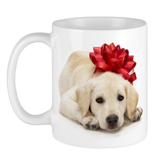 Yellow Lab Puppy Close Face Mug