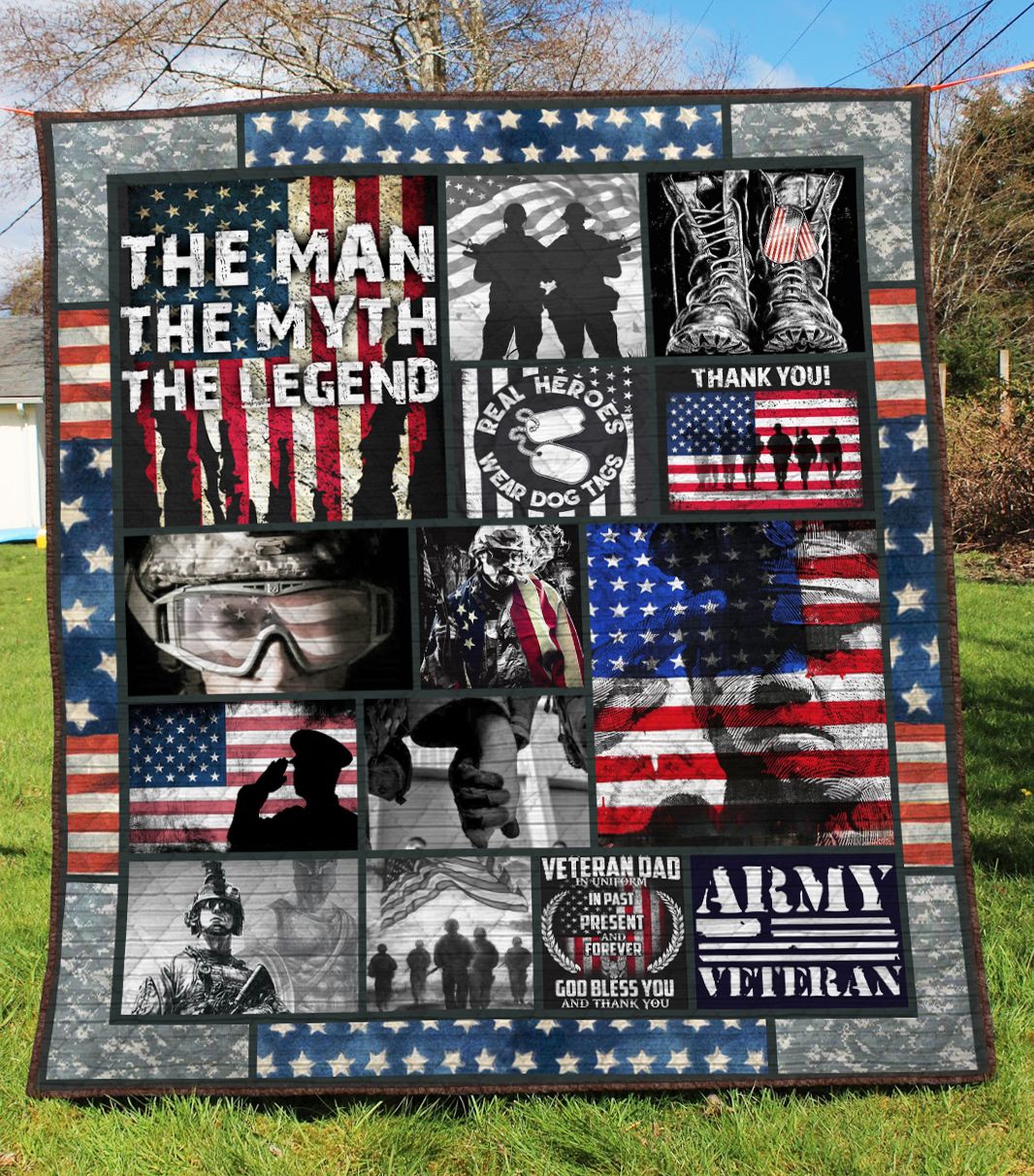 Veteran NA 3D Quilt Blanket 589