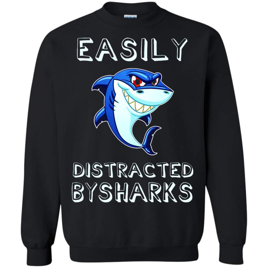 AGR Easily Distracted By Sharks Animal Sweatshirt