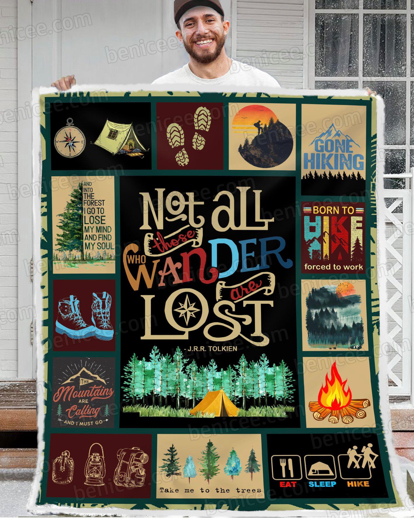 Not All Those Who Wander Are LostFleece Blanket – Quilt Blanket, Christmas Gift, Birthday Gift, New Year Gift, Anniversary Gift