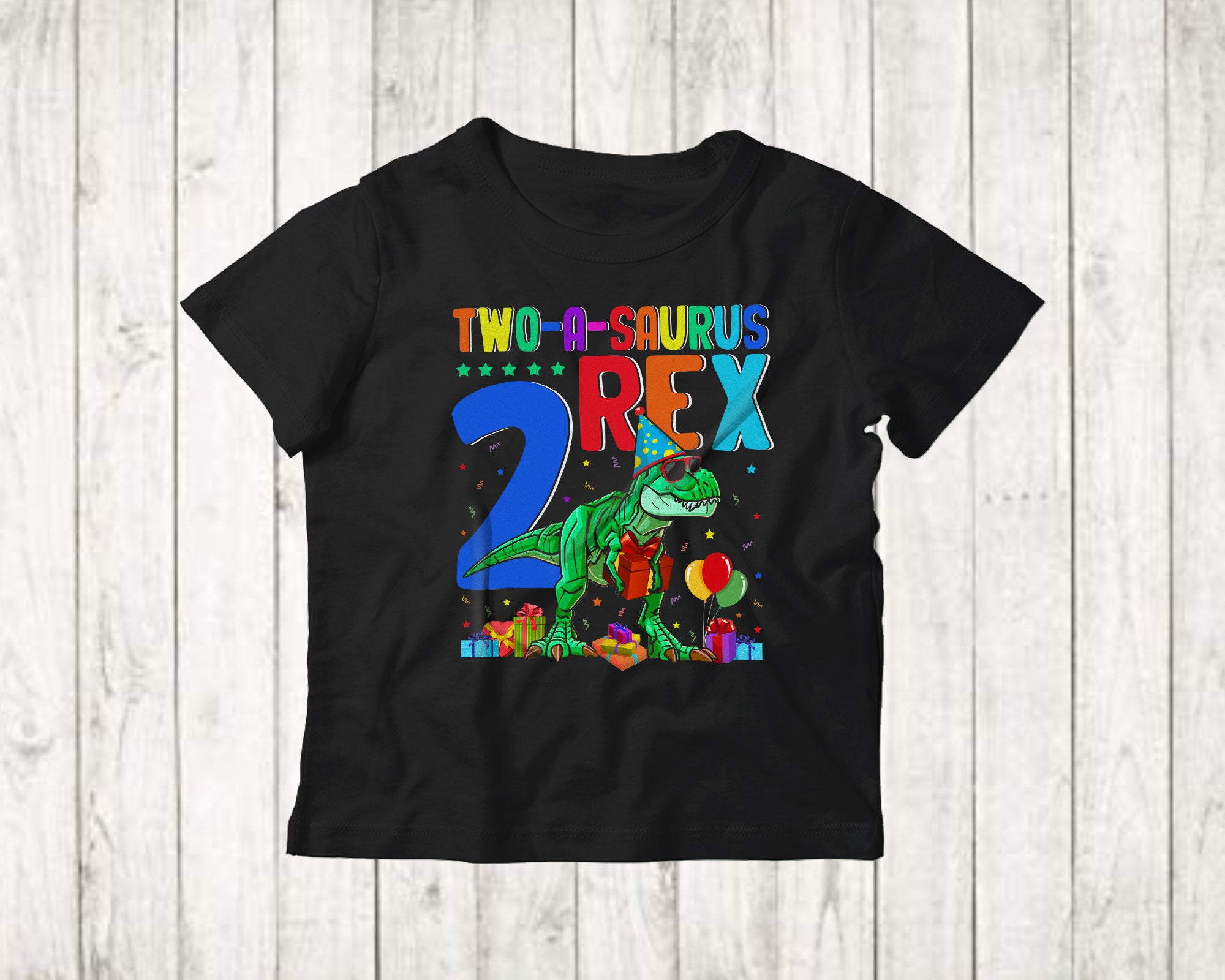 Birthday T-Rex Shirt Two-A-Saurus 2 Rex Cute 2Nd Birthday Boy Kids Dinosaur T-Rex Lover Gifts T-Shirt