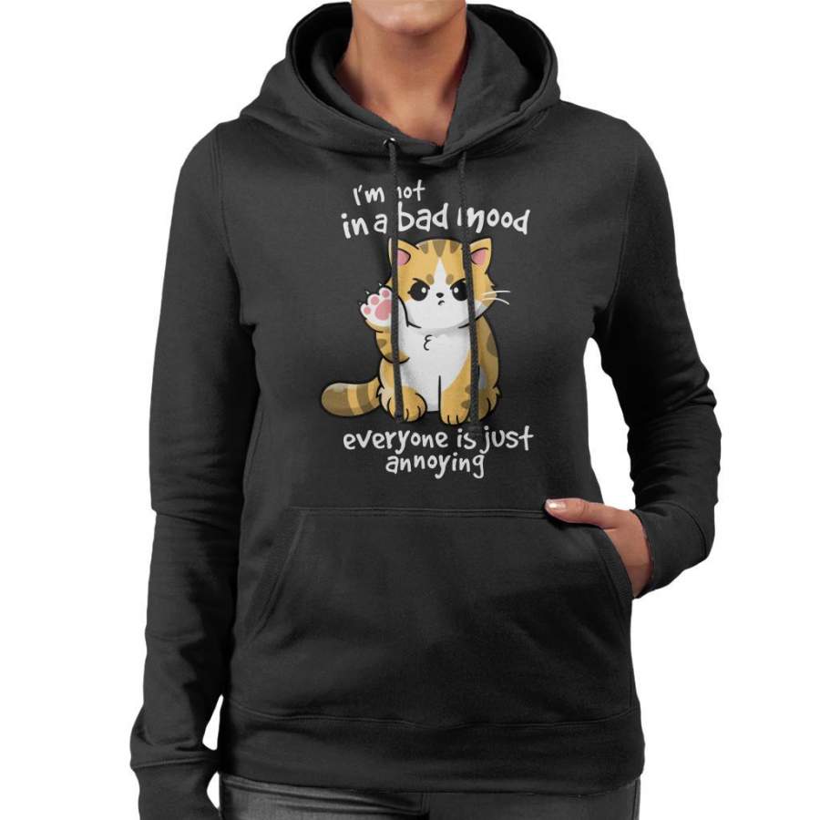 Bad Mood Cat Women’s Hooded Sweatshirt