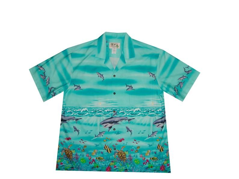 On Sea Life Turquoise Nice Design Hawaii Shirt Ha3403