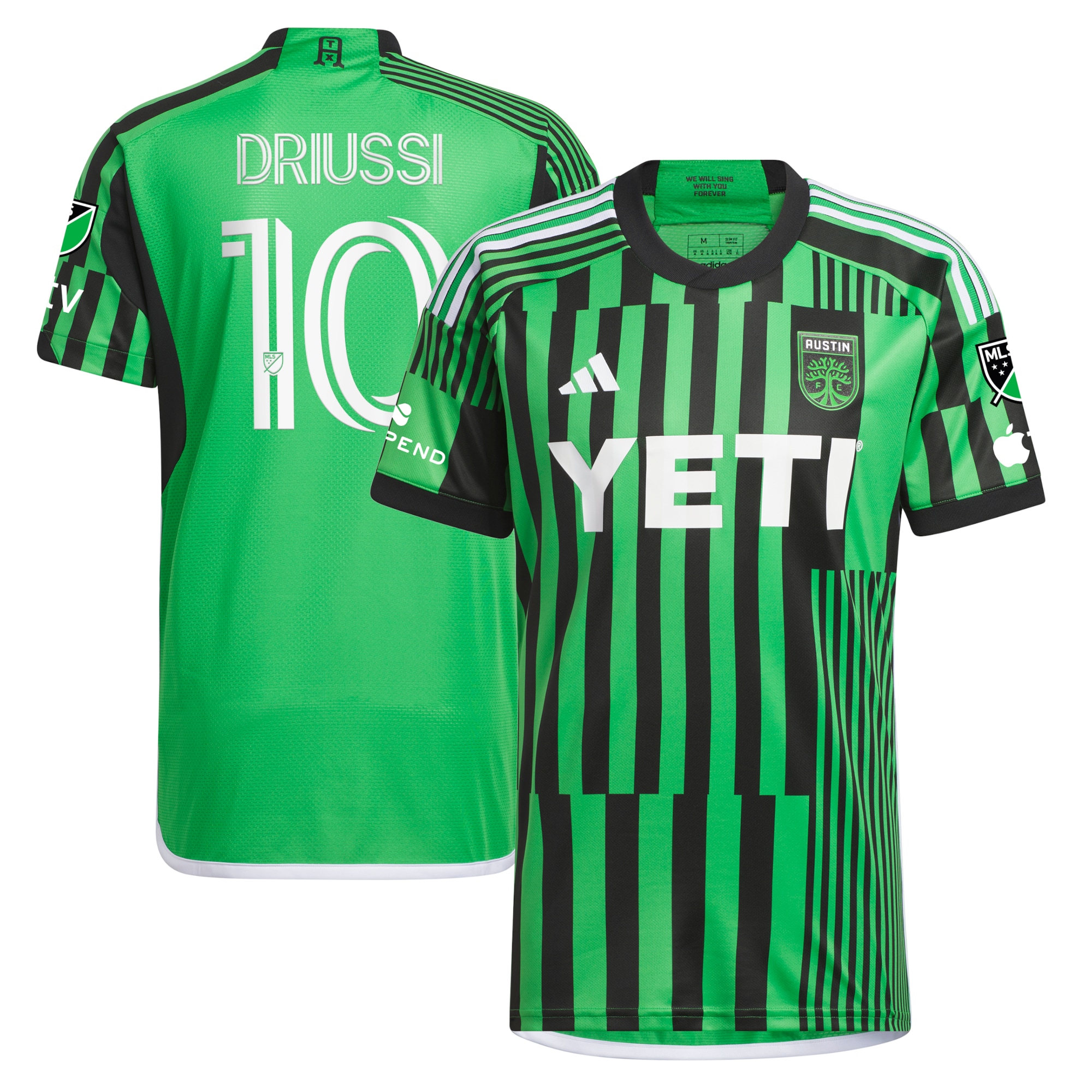 Sebastián Driussi Austin FC 2023 Las Voces Kit Authentic Jersey – Green