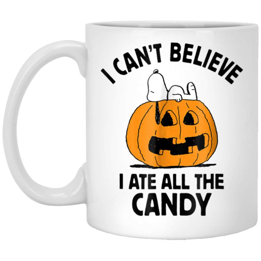 Peanuts Halloween Snoopy All The Candy White Mug