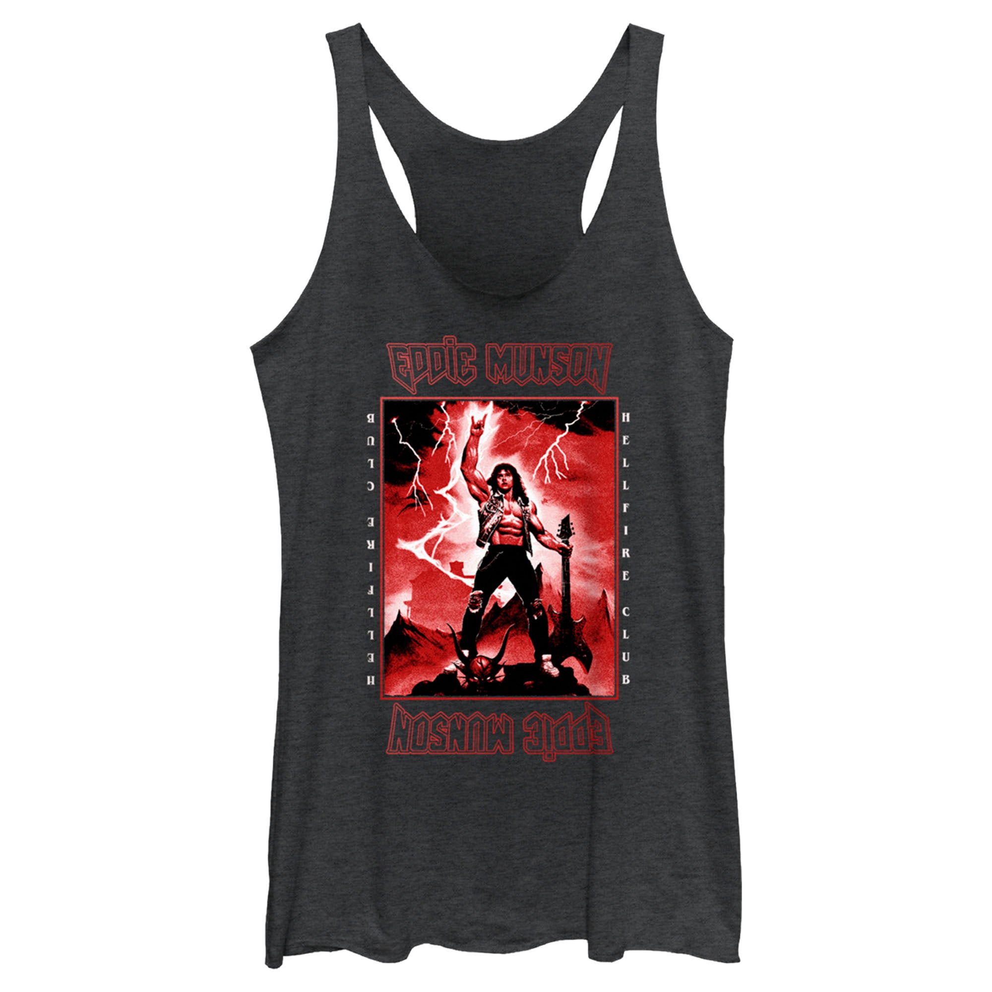 Women’S Stranger Things Rockstar From Hellfire Club Eddie Munson Racerback Tank Top