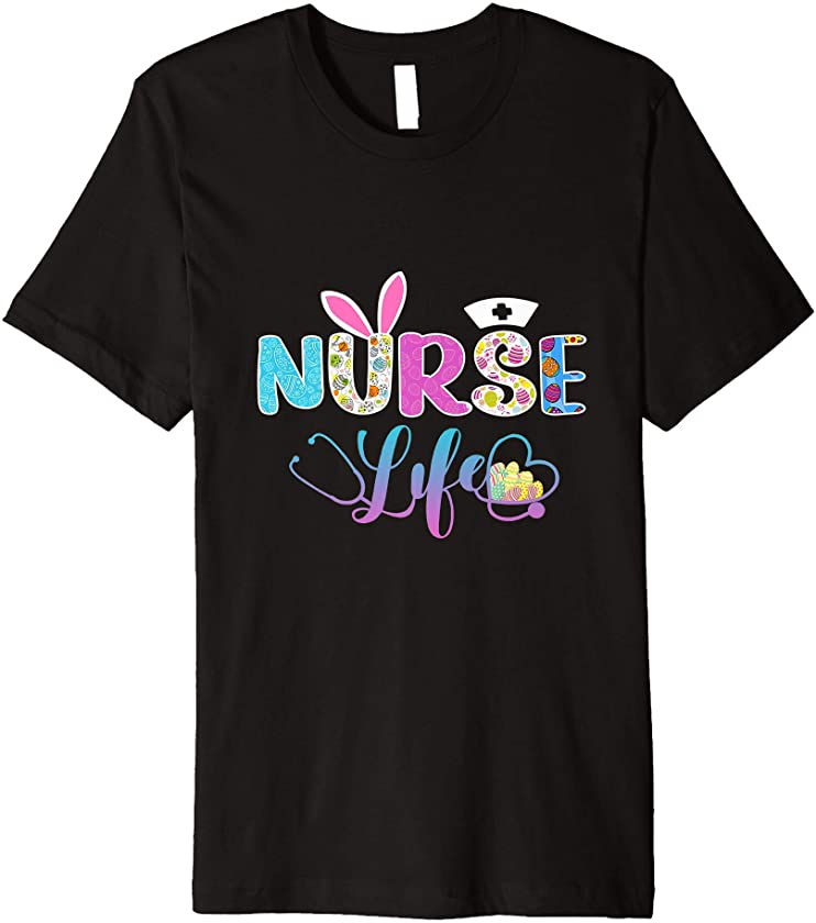 Rabbit Egg Nurse Easter Day Women, Girls, Kids, Nurse Tee Premium T-Shirt