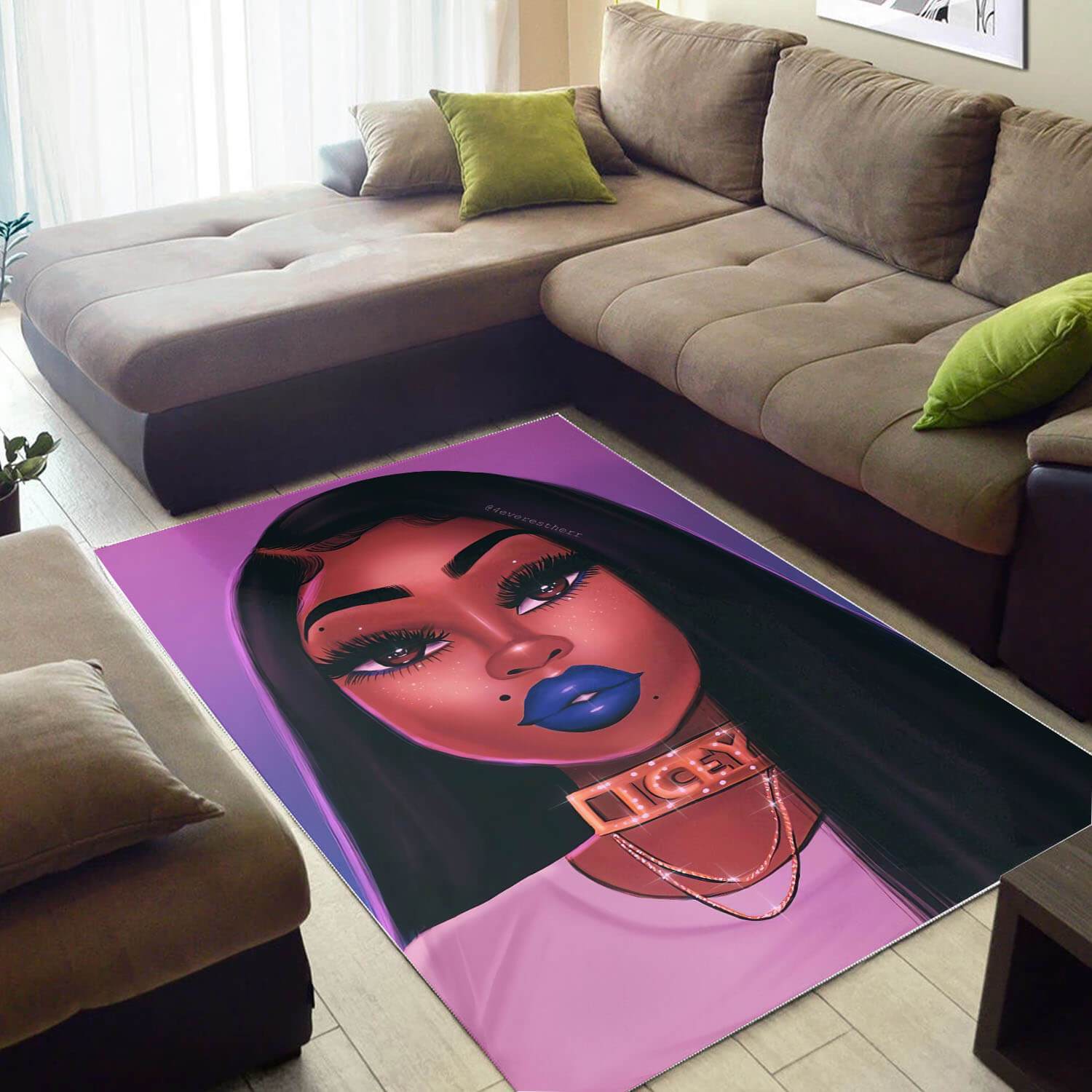 African American Area Rugs Beautiful Melanin Beauty Girl African Inspired Area Rug Afrocentric Home Decor Ideas WBG30225