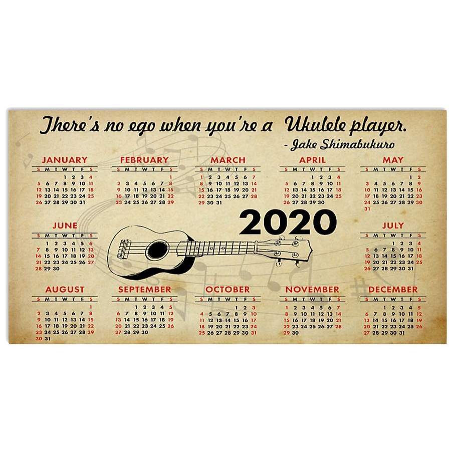 Special Ukulele Calendar 2020 Custom Design Horizontal Poster Poster