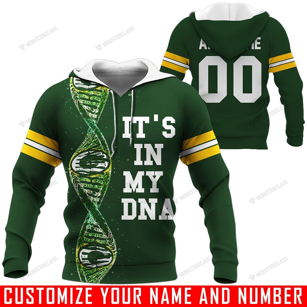 It’s In My DNA – Green Bay Packers – CUSTOMIZE NAME AND NUMBER – HOT SALE 3D PRINTED – NOT IN STORE