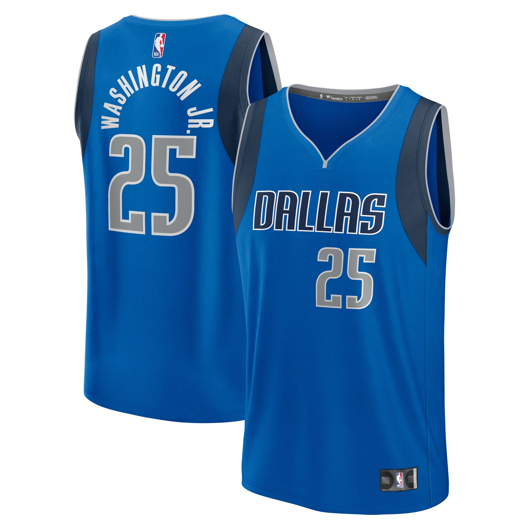 PJ Washington Jr. Dallas Mavericks Branded Youth Fast Break Player Jersey – Icon Edition – Blue