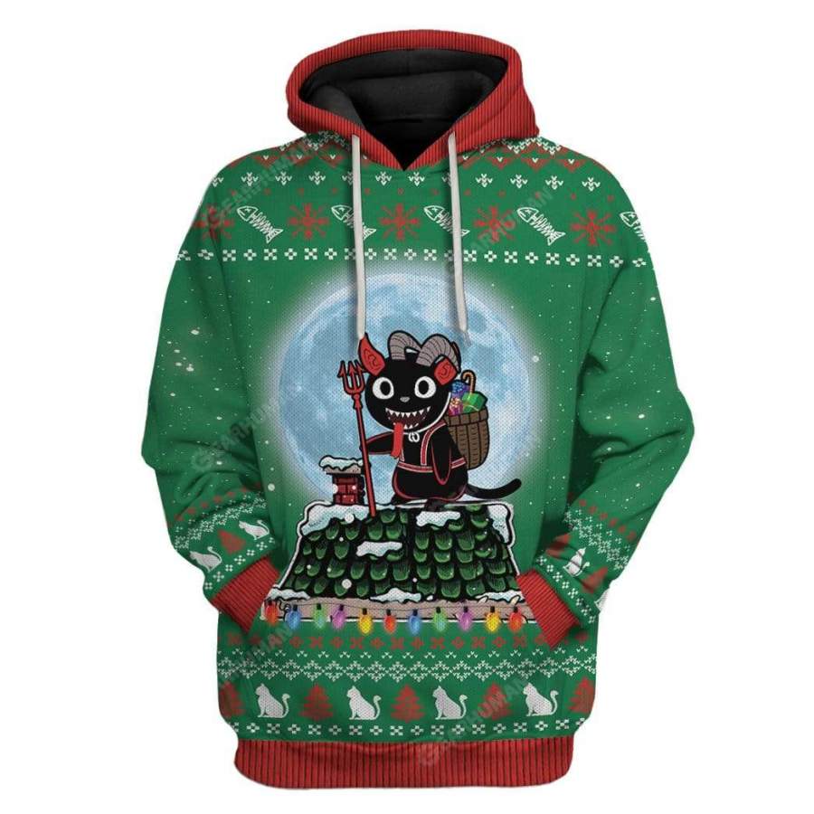 Ugly Demon Puss Christmas Custom Tshirt Hoodies Apparel